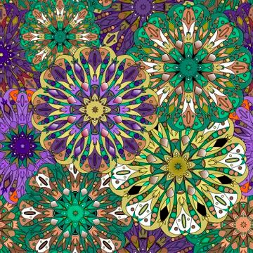 Seamless pattern. Vintage decorative elements. Stock Illustration