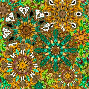 Seamless pattern. Vintage decorative elements. Stock Illustration