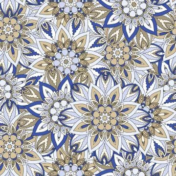 Seamless pattern. Vintage decorative elements. Hand drawn background. Islam,  Stock Illustration