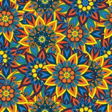 Seamless pattern. Vintage decorative elements. Hand drawn background. Islam,  Stock Illustration