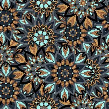 Seamless pattern. Vintage decorative elements. Hand drawn background. Islam,  Stock Illustration