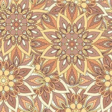 Seamless pattern. Vintage decorative elements. Hand drawn background. Islam Stock Illustration