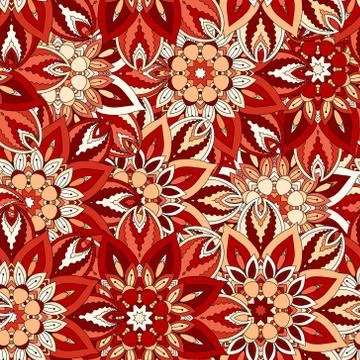 Seamless pattern. Vintage decorative elements. Hand drawn background. Islam,  Stock Illustration