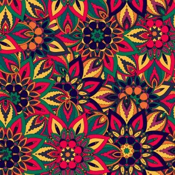 Seamless pattern. Vintage decorative elements. Hand drawn background. Islam,  Stock Illustration