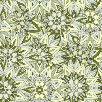 Seamless pattern. Vintage decorative elements. Hand drawn background. Islam,  Stock Illustration