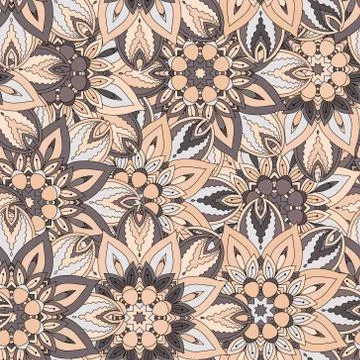 Seamless pattern. Vintage decorative elements. Hand drawn background. Islam,  Stock Illustration