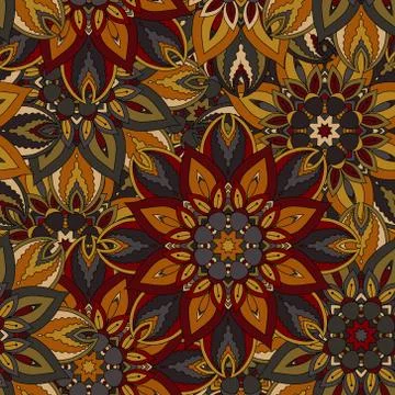 Seamless pattern. Vintage decorative elements. Hand drawn background. Islam,  Illustrazione stock