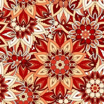 Seamless pattern. Vintage decorative elements. Hand drawn background. Islam,  Stock Illustration