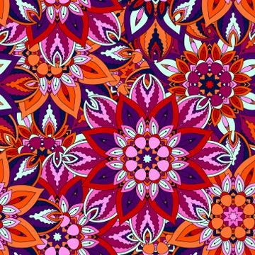 Seamless pattern. Vintage decorative elements. Hand drawn background. Islam,  Illustrazione stock