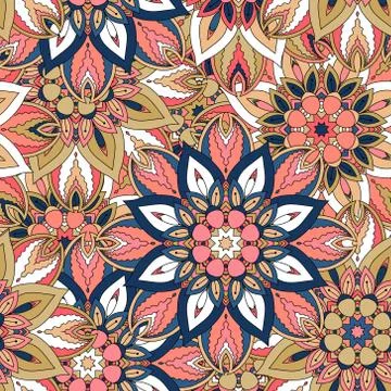 Seamless pattern. Vintage decorative elements. Hand drawn background. Islam,  스톡 일러스트