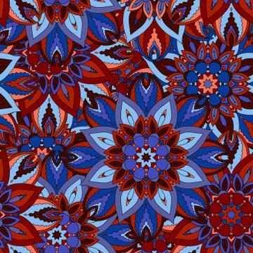 Seamless pattern. Vintage decorative elements. Hand drawn background. Islam,  스톡 일러스트