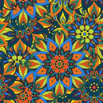 Seamless pattern. Vintage decorative elements. Hand drawn background. Islam,  Stock Illustration