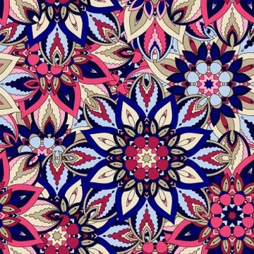 Seamless pattern. Vintage decorative elements. Hand drawn background. Islam,  Stock Illustration