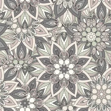 Seamless pattern. Vintage decorative elements. Hand drawn background. Islam,  Stock Illustration