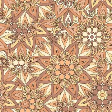 Seamless pattern. Vintage decorative elements. Hand drawn background. Islam,  Illustrazione stock