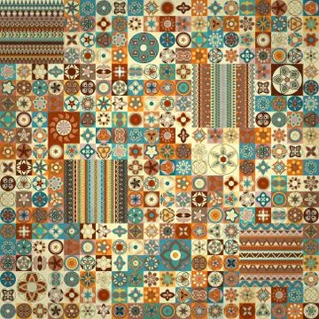 Seamless pattern. Vintage decorative elements. Hand drawn background. Islam,  Illustrazione stock