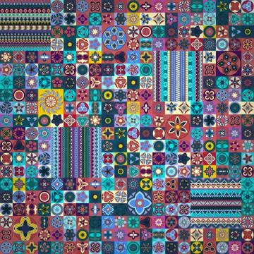 Seamless pattern. Vintage decorative elements. Hand drawn background. Islam,  스톡 일러스트