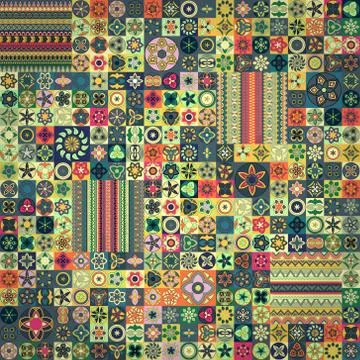 Seamless pattern. Vintage decorative elements. Hand drawn background. Islam,  스톡 일러스트