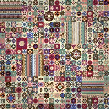 Seamless pattern. Vintage decorative elements. Hand drawn background. Islam,  Stock Illustration