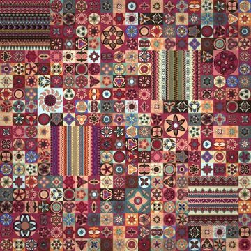 Seamless pattern. Vintage decorative elements. Hand drawn background. Islam,  Illustrazione stock