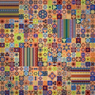 Seamless pattern. Vintage decorative elements. Hand drawn background. Islam,  Stock Illustration