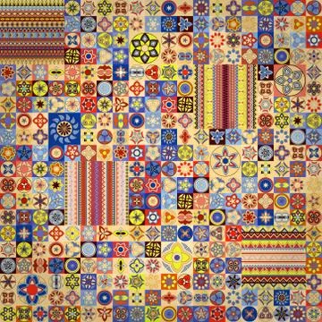 Seamless pattern. Vintage decorative elements. Hand drawn background. Islam,  Stock Illustration