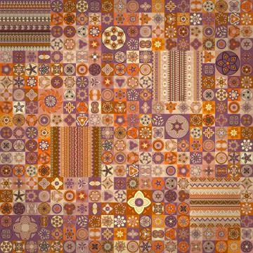 Seamless pattern. Vintage decorative elements. Hand drawn background. Islam,  Stock Illustration