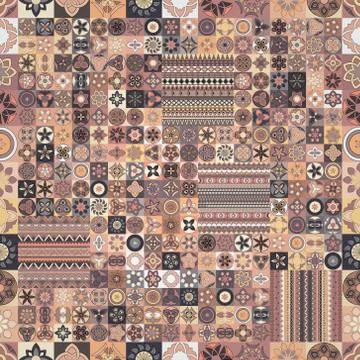 Seamless pattern. Vintage decorative elements. Hand drawn background. Islam,  Illustrazione stock