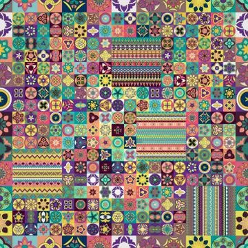 Seamless pattern. Vintage decorative elements. Hand drawn background. Islam,  Stock Illustration