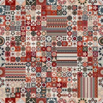 Seamless pattern. Vintage decorative elements. Hand drawn background. Islam,  Stock Illustration