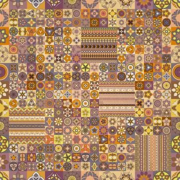 Seamless pattern. Vintage decorative elements. Hand drawn background. Islam,  Stock Illustration