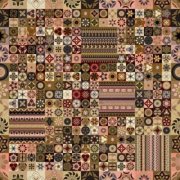 Seamless pattern. Vintage decorative elements. Hand drawn background. Islam,  Illustrazione stock