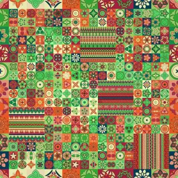 Seamless pattern. Vintage decorative elements. Hand drawn background. Islam,  스톡 일러스트