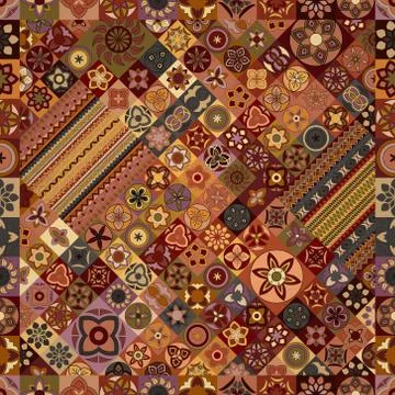 Seamless pattern. Vintage decorative elements. Hand drawn background. Islam,  Illustrazione stock