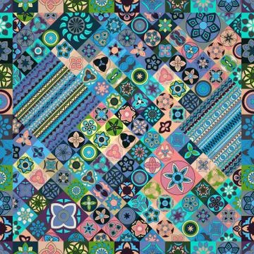 Seamless pattern. Vintage decorative elements. Hand drawn background. Islam,  Illustrazione stock