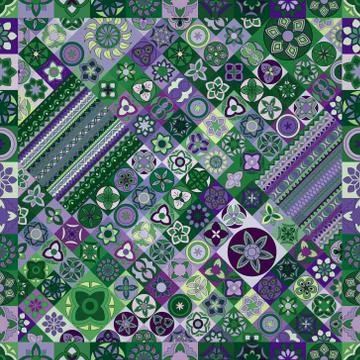 Seamless pattern. Vintage decorative elements. Hand drawn background. Islam,  스톡 일러스트