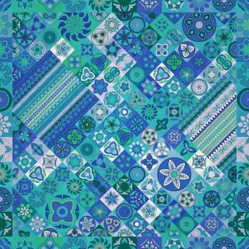 Seamless pattern. Vintage decorative elements. Hand drawn background. Islam,  Stock Illustration