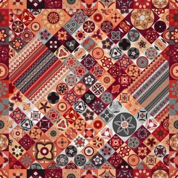 Seamless pattern. Vintage decorative elements. Hand drawn background. Islam,  Stock Illustration