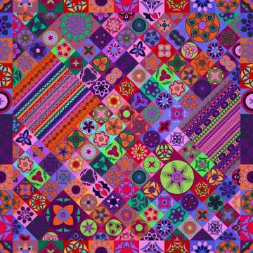 Seamless pattern. Vintage decorative elements. Hand drawn background. Islam,  Illustrazione stock