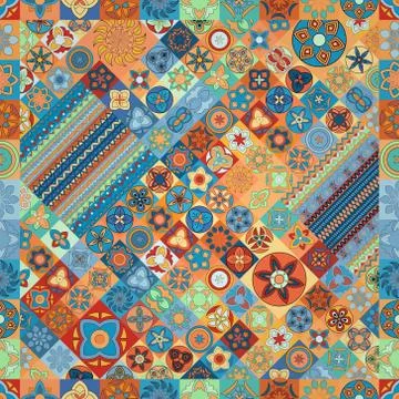 Seamless pattern. Vintage decorative elements. Hand drawn background. Islam,  Illustrazione stock