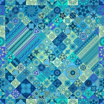 Seamless pattern. Vintage decorative elements. Hand drawn background. Islam,  Illustrazione stock