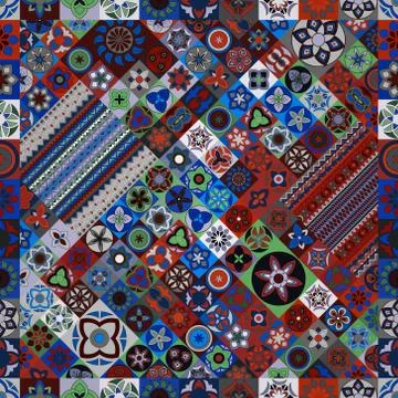 Seamless pattern. Vintage decorative elements. Hand drawn background. Islam,  Stock Illustration