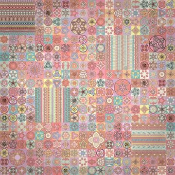 Seamless pattern. Vintage decorative elements. Hand drawn background. Islam,  스톡 일러스트