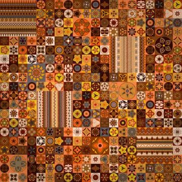 Seamless pattern. Vintage decorative elements. Hand drawn background. Islam,  Illustrazione stock