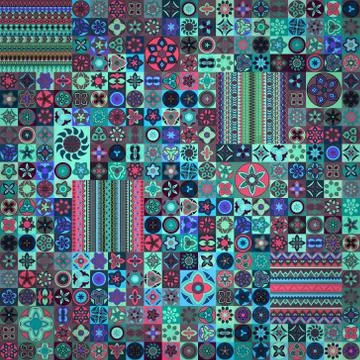 Seamless pattern. Vintage decorative elements. Hand drawn background. Islam,  Stock Illustration