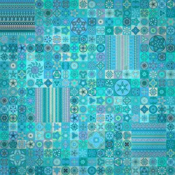 Seamless pattern. Vintage decorative elements. Hand drawn background. Islam,  Illustrazione stock