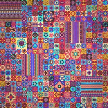 Seamless pattern. Vintage decorative elements. Hand drawn background. Islam,  Illustrazione stock