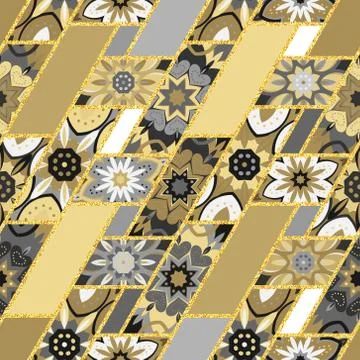 Seamless pattern. Vintage decorative elements. Hand drawn background. Islam Stock Illustration