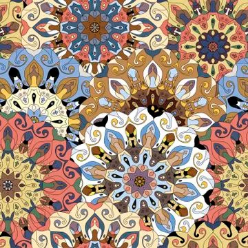 Seamless pattern. Vintage decorative elements. Stock Illustration