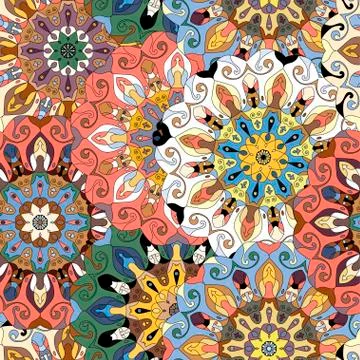 Seamless pattern. Vintage decorative elements. Stock Illustration